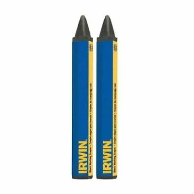 Irwin STRAIT-LINE 666042 Black Marking Construction Lumber Crayon 2 Pack • $9.18