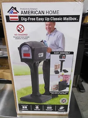 Simplay3 American Home Dig-free Easy Up Classic Mailbox Easy Assembly • $29.95