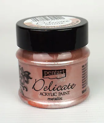 Pentart Delicate Silky Metallic Acrylic Paint 50ml Various Colours • £7.50