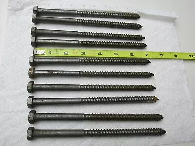 Lot 0f 40  3/8  X 7   Steel Lag Screw (Quantity Of 40) Marked NF  New Old Stock • $30