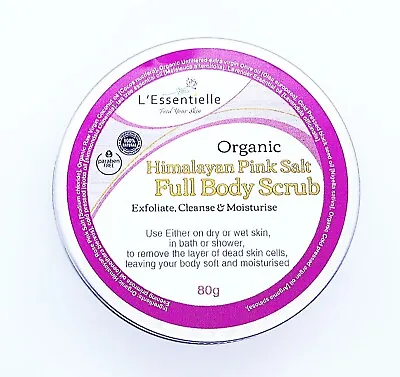 Organic Himalayan Sea Salt Full Body Scrub With Coconut Oil Olive 80g Psoriasis • £2.99