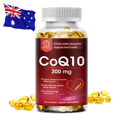 CoQ 10 Coenzyme Q10 Vegan 300mg 120 Capsules Cardiovascular Heart Health • $23.89