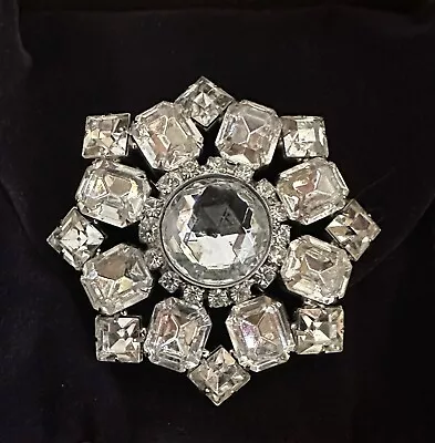 Lawrence Vrba Rhinestone Pin Brooch Gilded Age Downton Abbey Roaring 20s Vintage • $275