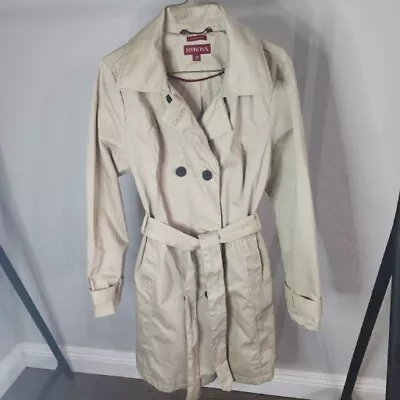 Merona Water Repellent Khaki Double Breasted Long Trench Coat - XXL • $25