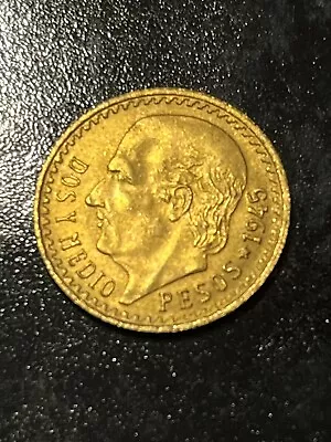 1945 2 1/2 Mexican Peso Beautiful Coin . Gold Is Soaring  • $162.50