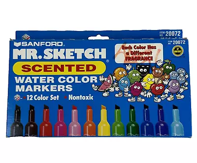 Sanford Mr. Sketch Scented Water Color Markers 12 Color Set 1998 Vintage • $16.95