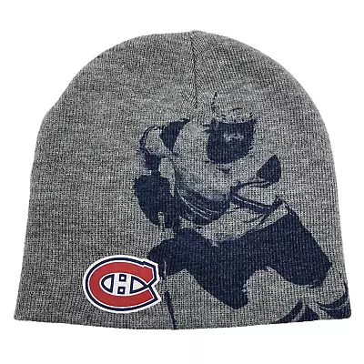 Montreal Canadiens Hat Beanie Toque Adult Gray NHL Hockey Habs Graphic Print Men • $14.70