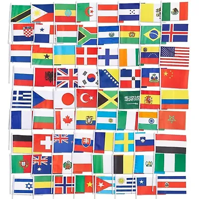 $17.87 • Buy 72x Different Country International Flags The World For Party Decorations, 12.1 