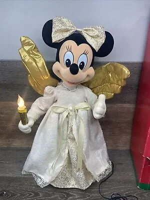 1997 Disney Telco Christmas 22” Minnie Mouse Angel Lighted Candle • $125.10