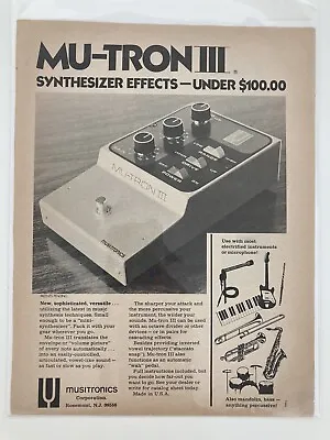 Vintage Musitronics￼ Guitar Pedal 1976 Ad 8 1/2 X 11”￼ With Protective Sleeve￼. • $5