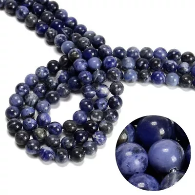 100 Strand 15  Wholesale Natural Sodalite Stone Round Spacer Loose Beads 8MM DIY • $359.99