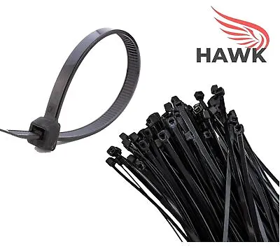 £3.25 • Buy Black Cable Ties Zip Ties Long Short Small Thick Thin Long Heavy Duty
