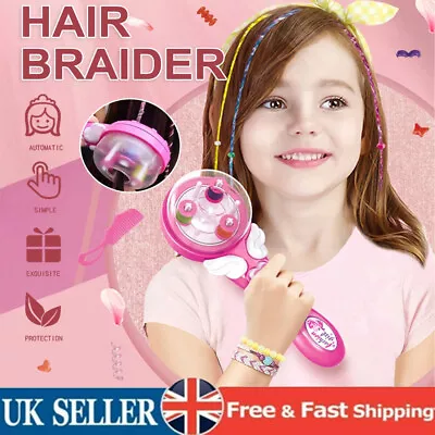 Automatic Hair Braider Styling Tool Smart Quick DIY Electric Braid Machine Pink • £13.58