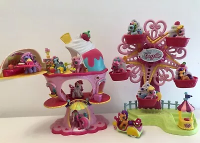 MLP My Little Pony Ponyville Bundle Includes Ferris Wheel Sweet Sundae Shop • £55