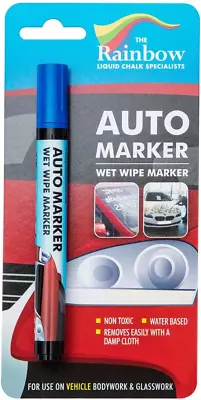 Car Marker Pens Auto Writer Blue - Windows Glass Tire All Surfaces - Any Moto • $13.04