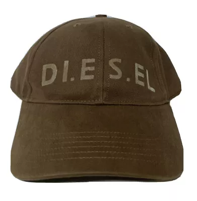 Diesel Adjustable Strap Back Hat Vintage Brown Khaki Dad Hat 🧢 • $39