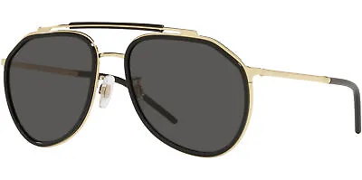 Dolce & Gabbana Men's Gold-Tone/Black Aviator Sunglasses DG2277 0287 57 - Italy • $96.99