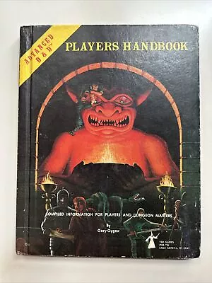 Advanced Dungeons & Dragons Players Handbook - 1978 - TSR 2010 - 6th Printing • $69.95
