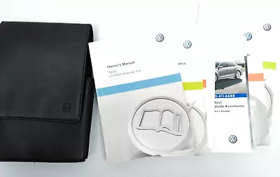 2014 Volkswagen Tiguan Owners Manual Guide Book Booklet Leather Case Guide E38 • $24.50