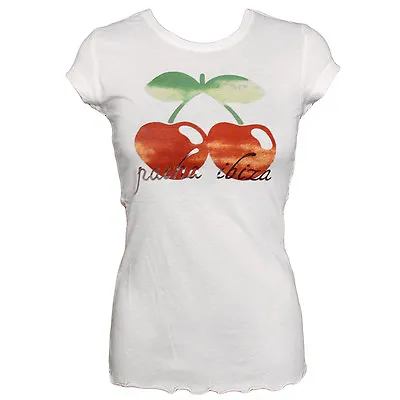 Pacha Ibiza Watercolour Cherry Women's T-shirt Logo White Top Festival Tee • £34.99