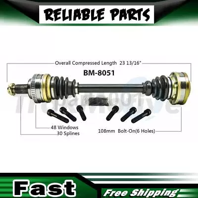 Rear Right CV Joint Axle Shaft Fits 1995 1996 1997 1998 1999 BMW M3 • $148.27