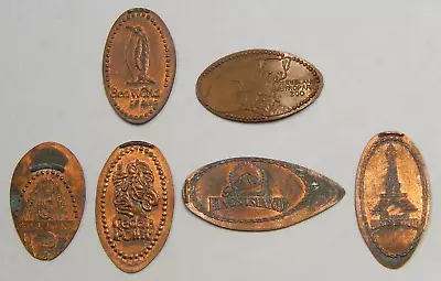 6 Ohio Elongated Cents - Cleveland Zoo + Sea World + Kings Island + Cedar Point • $18.99