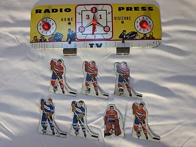 Vintage 60s/ 70s Table Hockey Game Scoreboard & 7 Montreal Toronto Players • $29.99