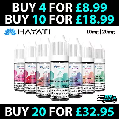 Hayati Pro Max Nic Salt 10ml Vape Juice Premium E Liquid 10mg & 20mg - 40% OFF • £2.75