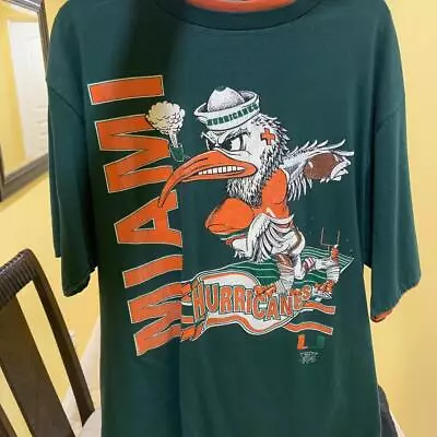 Miami Hurricanes Football Rare Design T Shirt Short Sleeve Tee S-5XL NH10150 • $21.99