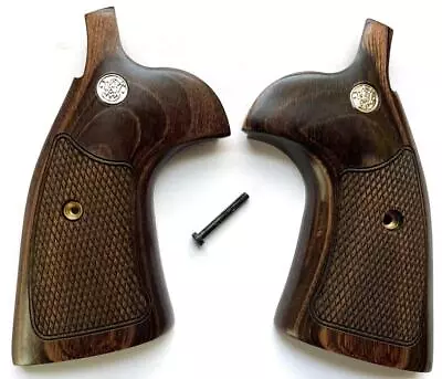 Smith & Wesson S&W K/L Frame Grips Square Butt Walnut Checkered S&W Medallions • $82