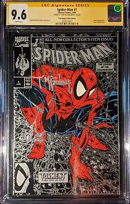 Spider-man 1 Silver Edition Ss Signed Todd Mcfarlane Cgc 9.6 • $234.99