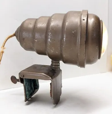 Vintage 1920s Machine Age Art Deco Desk Clamp Lamp Atomic Modern Fisheye Retro • $149.99