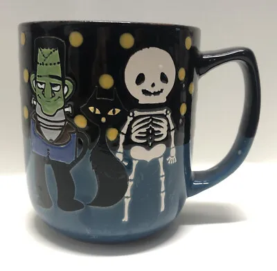 Spectrum Design Ceramic 16oz Frankenstein Skeleton Cat Mug Marleys Friend (26) • $17.59