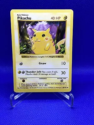 1999 Pokemon Base Set Shadowless Red Cheeks Error Misprint Pikachu 58/102 - VLP • $20