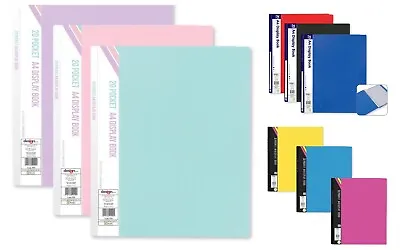 £3.99 • Buy A4 Display Book 20 Pockets Presentation Folder File Portfolio Books