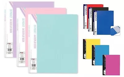A4 Display Book 20 Pockets Presentation Folder File Portfolio Books • £3.49