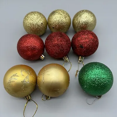 $12 • Buy Vintage Christmas Ornament Lot Of Plastic Ball Ornaments