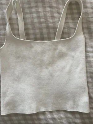 $75 • Buy Scanlan Theodore CREPE KNIT SQUARE CAMISOLESOLE Size Xs CREAM