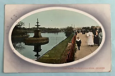 The Lake Alexander Park Oldham - Vintage Valentine's Postcard Posted 1911 • £0.99