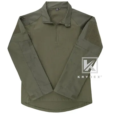 KRYDEX G4 Combat Shirt Long Sleeve With Tactical Elbow Pads Tops Black Paintball • $49.95