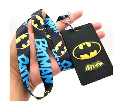 $8.60 • Buy 1pcs Batman Key Chain Bus Subway Lanyard ID Badge Holder Key Neck Strap