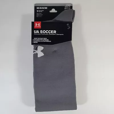 Under Armour Men's UA Soccer Performance Over The Calf Sock 1 Pair Size M Grey • $8.95