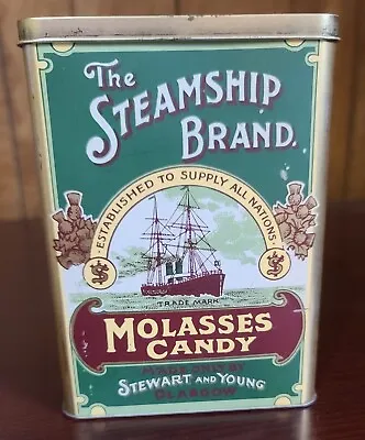 The Steamship Brand Molasses Candy Tin Made In England By Stewart& Young Glasgow • $10