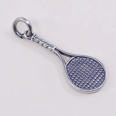 $13.50 • Buy Vtg OYO Handmade Sterling 925 Silver Tennis Racket Pendant, Charm