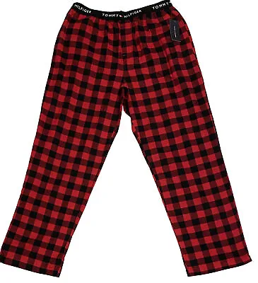 Tommy Hilfiger Men's Flannel Lounge Pants  Large (36-38) Red/Black Plaid • $27.96