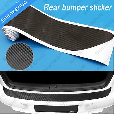 🔥4D Car Auto Carbon Fiber Plate Sticker Sill Scuff Cover Trunk Protection Strip • $9.08