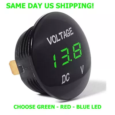 12V-24V Car Marine Motorcycle Green LED Digital Volt Meter Voltage Battery Gauge • $7.95