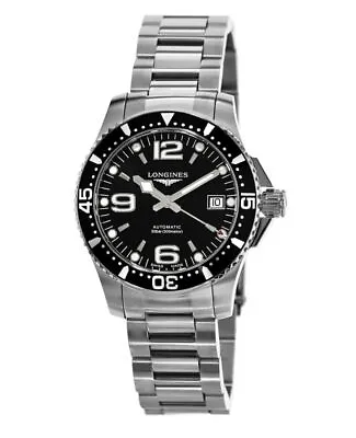 New Longines HydroConquest Automatic 39mm Black Dial Men's Watch L3.741.4.56.6 • $989