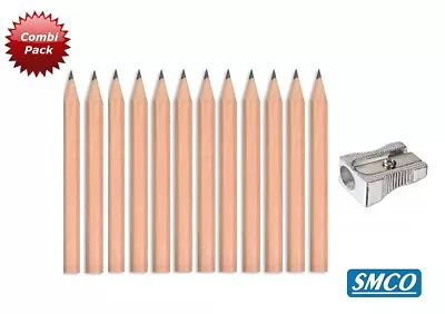 £3.34 • Buy 12 MINI PENCILS HB Short HALF SIZE Plus FREE SHARPENER Games Scorecard BY SMCO