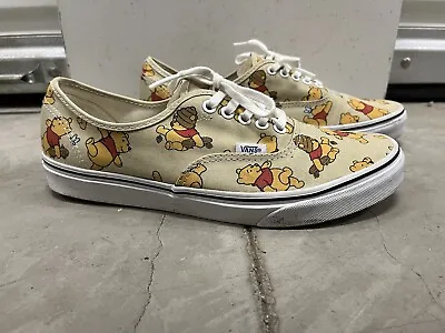 Disney Vans Authentic Winnie The Pooh Shoes Sneakers Men's Size 10 Free Shipping • $62.99